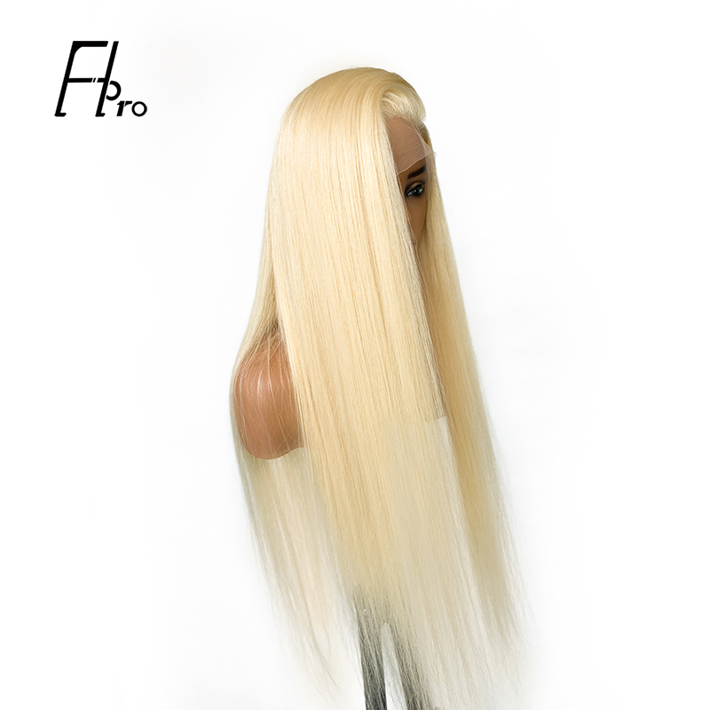 28 Inch Blonde Hair Full Lace Wig 613# Straight Human Hair Wigs